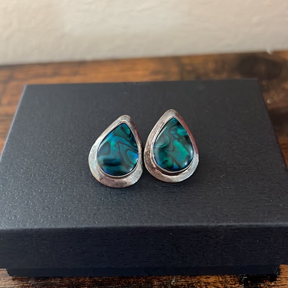 Western Turquoise Sterling Silver Abalone Jewelry - Picture 2 of 15